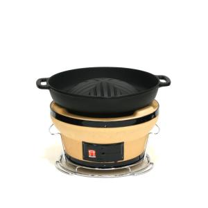 ジンギスこんろ＆南部鉄器 焼肉ジンギスカン鍋 ツル付 ラム マトン