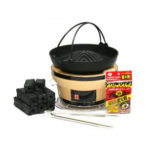 炭火ジンギスカン5点セット 焼肉ジンギスカン鍋 南部鉄器 岩鋳 深型
