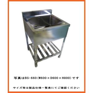 送料無料 オリジナルブランド BOTTA(ボッタ) 1槽シンク 450*600*800 bs-460｜kitchenking