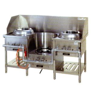 送料無料 新品 タニコー 3口中華レンジ （イタメ*スープ*（麺）イタメ） TGCR-A15I2L-U｜kitchenking