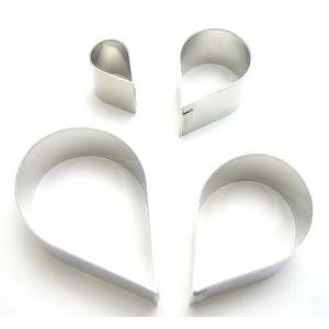 抜き型 バラの花びら 4サイズ　[190]　　シュガークラフト