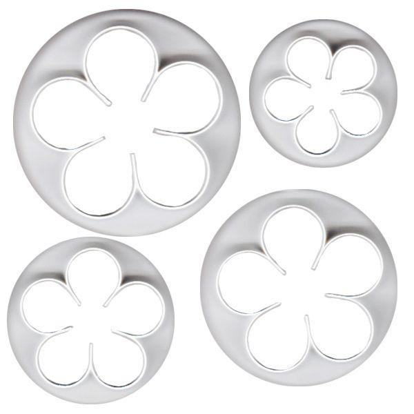 抜き型 5花弁 4サイズ [510]　　シュガークラフト