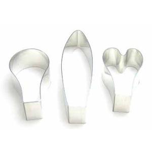 抜き型 アイリスの花びら 3個　[413-415]　　シュガークラフト