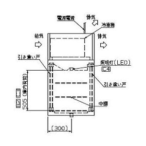 パススルー型コールドケース(卓上タイプ)NB-...の詳細画像4