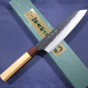 義弘作　ペティナイフ　本黒　包丁　5寸　青鋼　山脇刃物製作所　紫檀水牛八角柄 義弘作 ペティナイフ 5寸 青紙スーパー鋼 山脇刃物製作所 紫檀白水牛