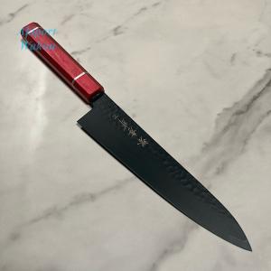 黒崎 優 風神【FUJIN】 牛刀210 VG10鋼 ダマスカス鋼 紫檀八角柄 : 極