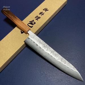 包丁 牛刀 和牛刀 210mm 7寸 21cm 義弘作 銀三鋼 銀紙三号 梨地