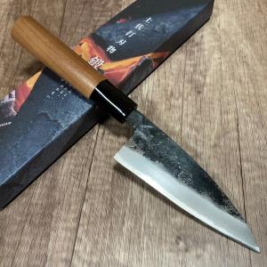 ZAKURI 小包丁 120mm 青紙ニ号 青ニ鋼 両刃 黒打仕上げ 土佐打 ZAKURI 小包丁 120mm 青紙ニ号 青ニ鋼 両刃 黒打仕上げ 土佐打