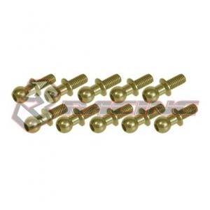 3レーシング 7075アルミ4.8MM ボールスタッド長6mm - テフロンコーティング 品番3RAC-BS4806/TE