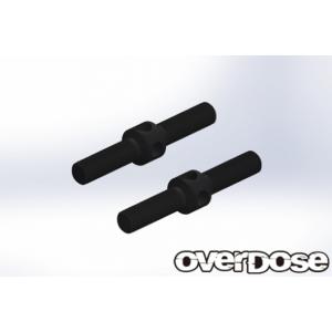 送料無料 OVERDOSE アルミプッシュロッドターンバックル(GALM/レッド
