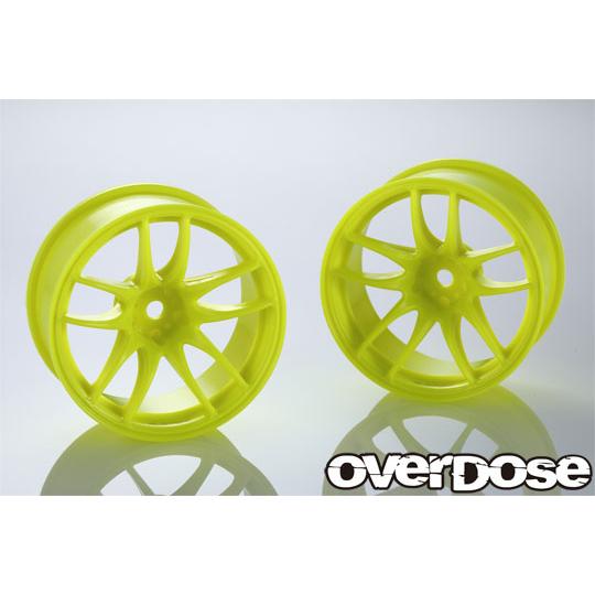 送料無料 OVERDOSE RスペックWorkEmotion CR Kiwami(蛍イエロー/+7)...