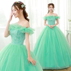 花嫁ドレス オフショルダー ウエディングドレス