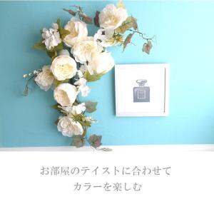 造花 壁掛け ローズ スワッグ 壁 インテリア...の詳細画像1