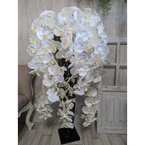 造花 デラックス胡蝶蘭 9本立 触媒加工品 ダ...の詳細画像1