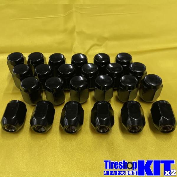 【タイヤホイール同時購入商品】　ブラック袋ナット　普通車サイズ　２４個　６穴用