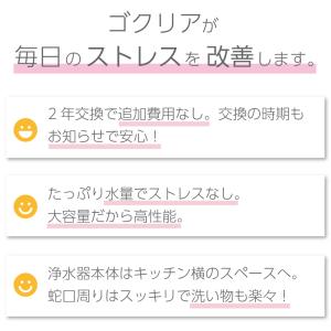 浄水器ゴクリア|浄水器 日本製 カートリッジ交...の詳細画像5