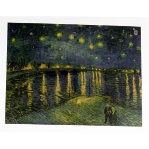 ゴッホ ローヌ川の星月夜　星月夜  星降る夜　ポスター おしゃれ レトロ風　世界の名画 36ｃｍ×47ｃｍ インテリア 絵画 2営業日発送｜kiumibaby