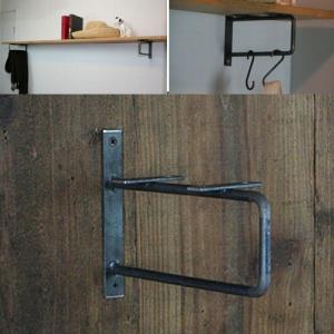 棚受け金具 アイアン おしゃれ /H140×W300mm スクエアタイプ