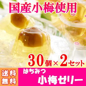 小梅ゼリー はちみつ 国産 お取り寄せ 梅果汁使用 ポイント消化 食品 お試し スイーツ お菓子 洋菓子 30個〔２セット〕