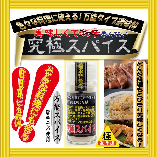 極み！激辛道 旨すぎ万能調味料！【究極スパイス０辛 24ｇ瓶入り】（辛くないスパイス）（辛さレベル0...