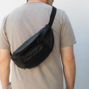 ウエストポーチ メンズ ボディバッグ ラムレザー本革 11039 コンパクト 2Wayバッグ 羊革 訳あり品 送料無料