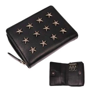 スタースタッズ s408　本革　キーケース　コンパクト財布 カードケース　コインケース　小銭入れ　ゆうパケット送料無料