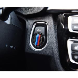 BMW エンジン スタートボタン カーボン ステッカー Mカラー スターター ボタン カバー リング...