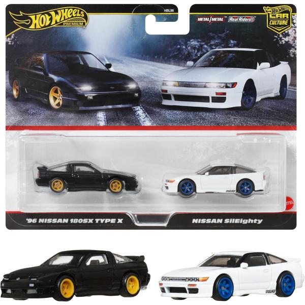 ホットウィール(Hot Wheels) プレミアム 2パック - &apos;96 日産 180SX タイプX...