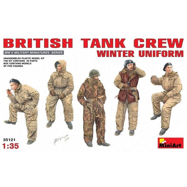 1/35スケールプラモデル　イギリス戦車兵 防寒服 フィギュアセット5体入り
