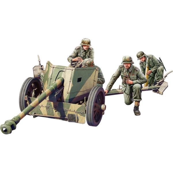 1/35 ドイツ 7.5cm 対戦車砲 PaK 40 中期型 砲兵4体付