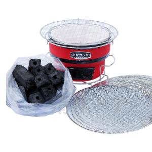 バーベキューコンロ 能登 丸型 大 黒 新環玉付き 七輪 卓上 しちりん