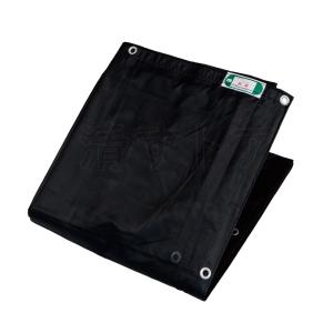 防炎メッシュシート ラッセル織 黒 1.8×6.3m 10枚(1枚1840円) 工事用 