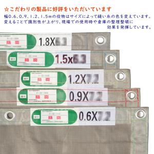 防炎メッシュシート グレー 1.8×5.4m ...の詳細画像4