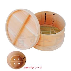 国産 桧丸セイロ 33cm用 2段セット 竹スノコ付 （せいろ 蒸し器