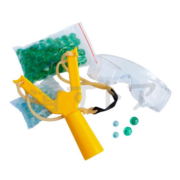 コアミ おどしパチンコ けもの用 1個 安全ゴーグル・替えゴム・ビー玉のセット 忌避剤 鳥獣退散 威...