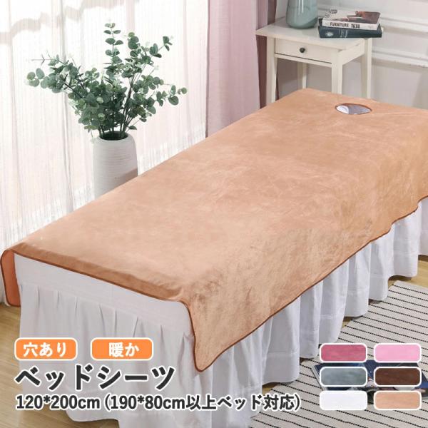 ふわふわ ベッドカバー 2枚セット マッサージ シーツ エステベッド サロン 有孔 190×80cm...