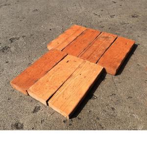 花壇 庭 アンティーク レンガ ハーフ型 レッドブラウン