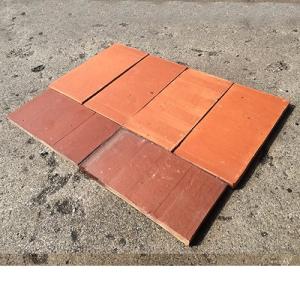 花壇 庭 アンティーク レンガ 半辺型 オールドレッド
