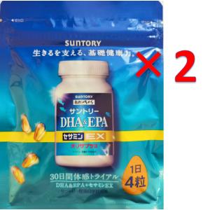 サントリー DHA＆EPA+セサミンEX 120粒 2袋セット セサミン パウチタイプ DHA EPA セサミンEX