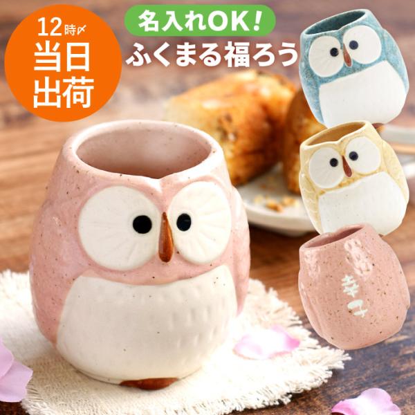 プレゼント 湯呑み 名入れ 名前入り ギフト 美濃焼 パステル ふくろう 湯飲み 茶碗 米寿のお祝い...
