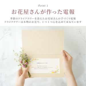 オプション 花電報 ドライフラワー 電報台紙 ...の詳細画像2