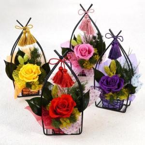 還暦祝い 花プレゼント 和風花かご福 プリザー...の詳細画像2