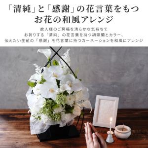 お悔やみ 花 お供え 花かご 胡蝶蘭 プリザー...の詳細画像2
