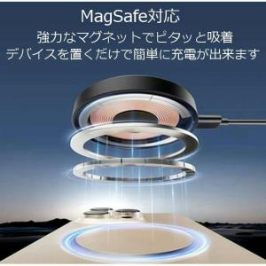 Magsafe対応 ワイヤレス充電器 15W ...の詳細画像2