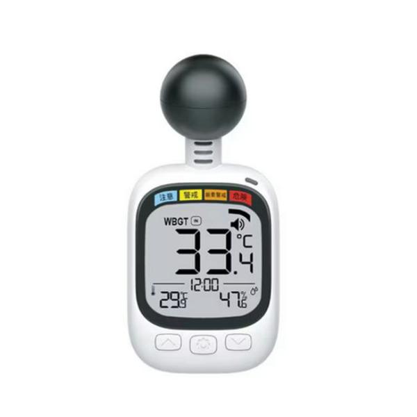 黒球式熱中指数計 WBGTを表示 熱中症対策 アラート機能 持ち運び可能 コンパクト 屋外 学校 ス...
