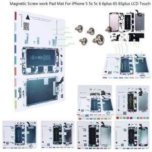 iphone修理 分解用  磁気 磁石 ネジマップ ネジテンプレート ネジ保管シート For iPhone 5s 6 6Plus 6s 6sPlus 7 7Plus 8 8Plus X