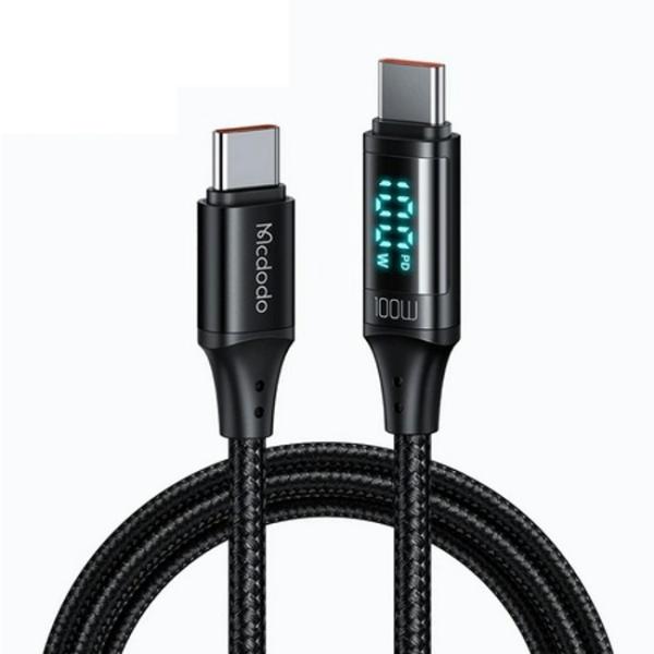 Type-C to Type-Cケーブル 最大100W 1.2ｍ PD 急速充電 電力 デジタル表示...