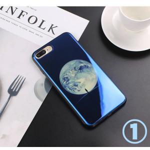 iphoneX XS ソフト ケース 月 宇宙...の詳細画像2