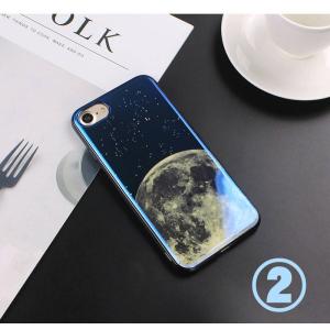 iphoneX XS ソフト ケース 月 宇宙...の詳細画像3