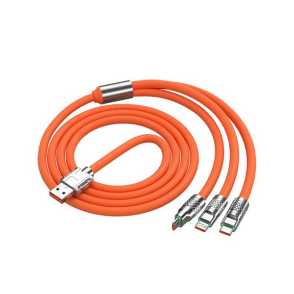 マルチケーブル iphone + microUSB + Type-C 3in1 スマホ Lightn...